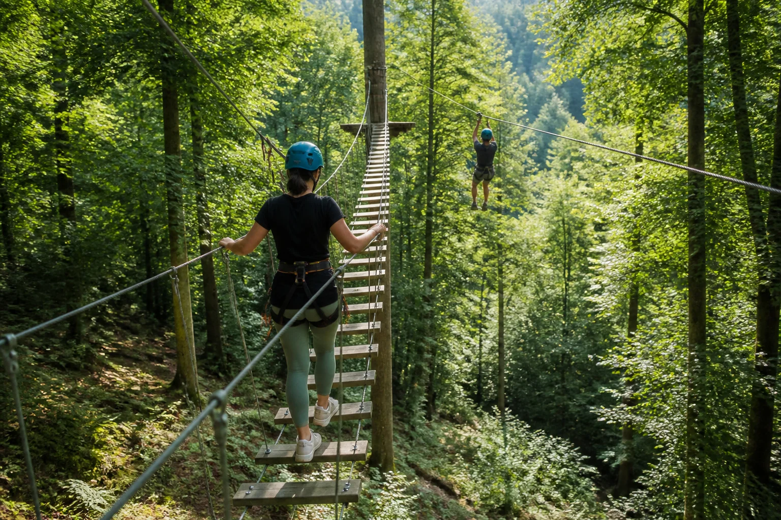Aventure en accrobranche dans les vosges