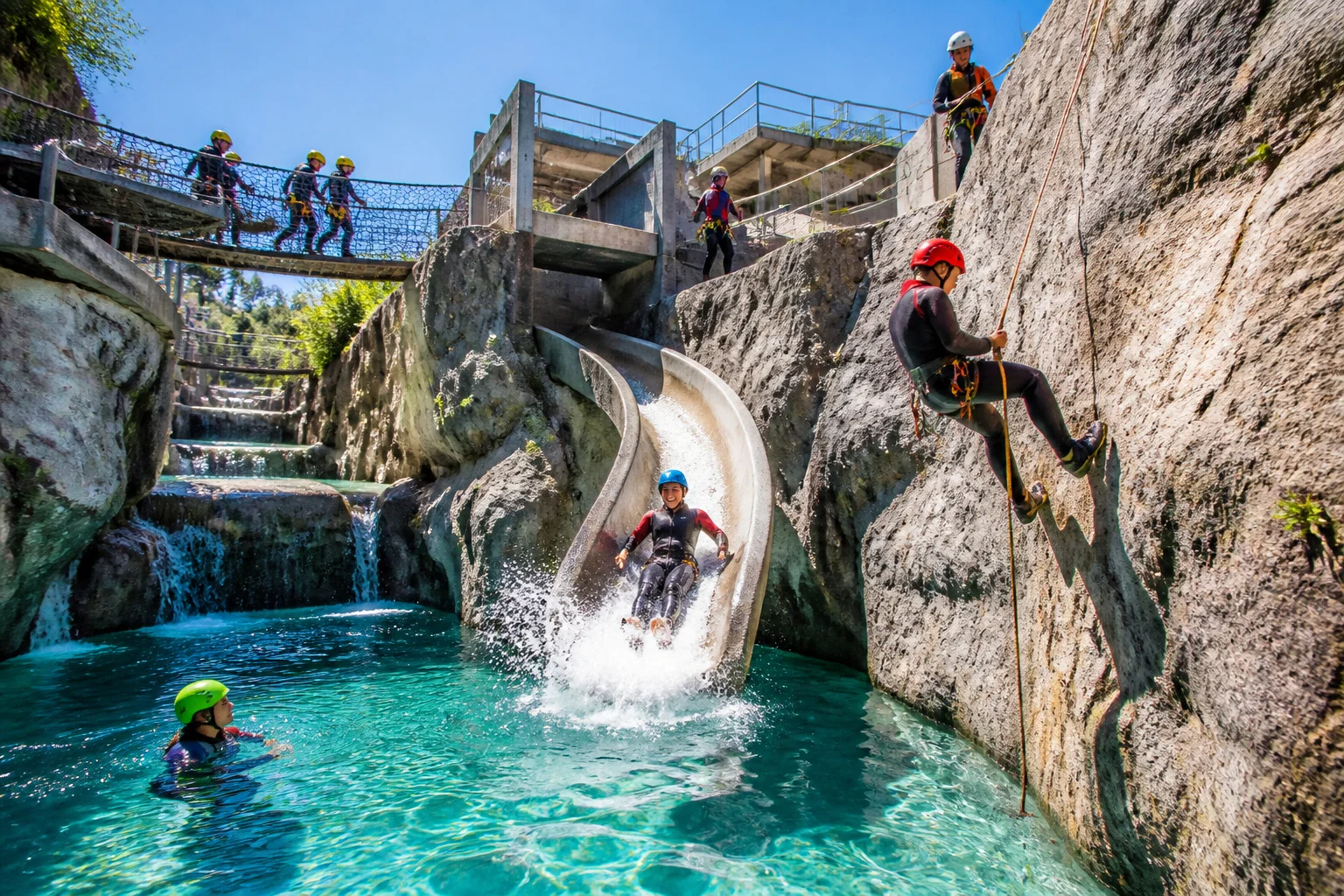 Parc daventure aquatique dynamique