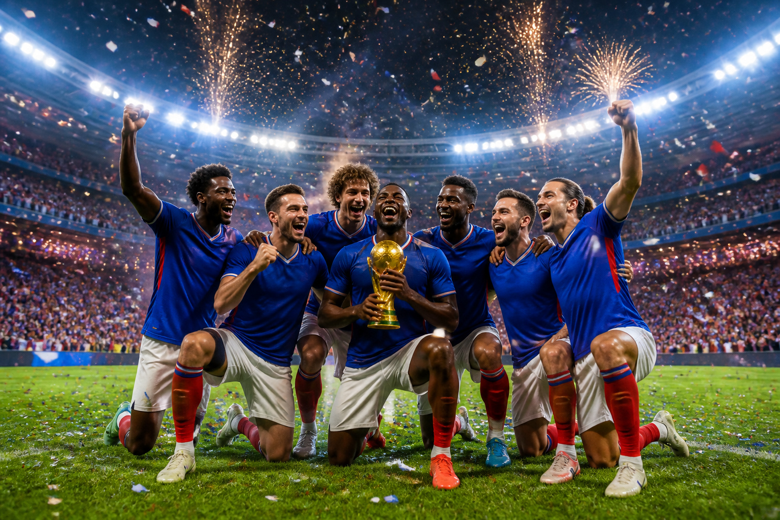 Victoire jubilatoire dune equipe de football