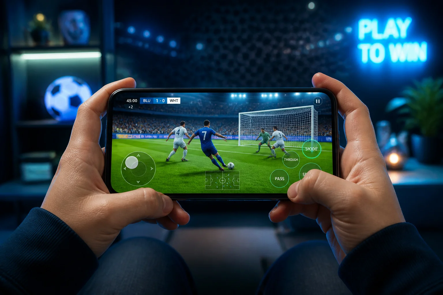 Jeu de football mobile immersif