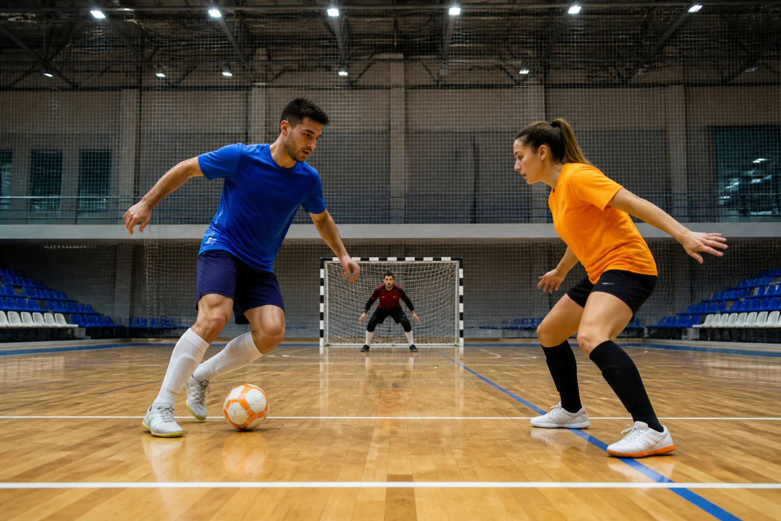 Match de futsal intense