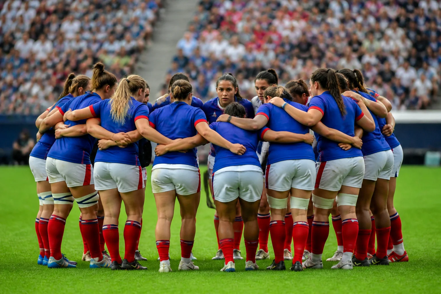 Joueuses de rugby unies